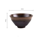 Charming Retro Japanese Stoneware Tableware Set: Ideal Bowls and Plates for Noodles, Soups, and Desserts - Très Elite