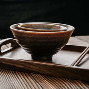 Charming Retro Japanese Stoneware Tableware Set: Ideal Bowls and Plates for Noodles, Soups, and Desserts - Très Elite