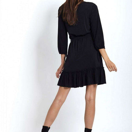 Charming Ruffle Hem Daydress European Casual Everyday Wear - Très Elite