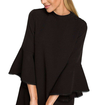 Charming Ruffle Sleeve A-Line Dress - Très Elite