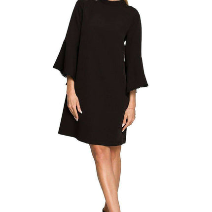 Charming Ruffle Sleeve A-Line Dress - Très Elite