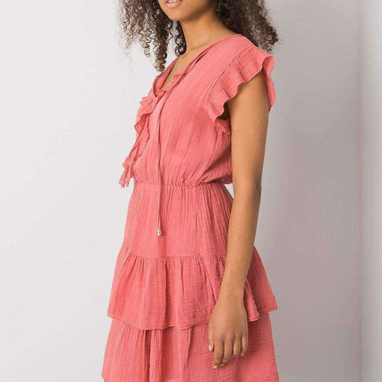 Charming Ruffled Cotton Day Dress - Très Elite