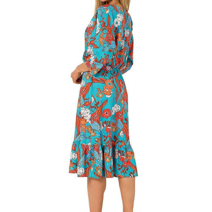 Charming Ruffled Midi Dress for Summer - Très Elite