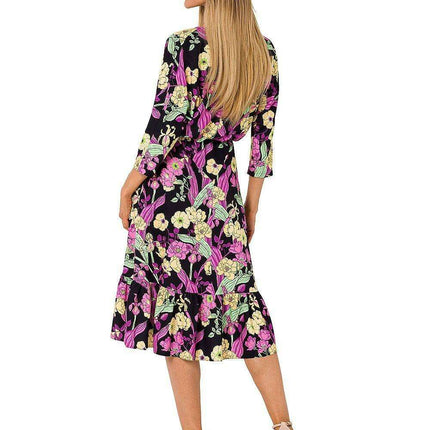 Charming Ruffled Midi Dress for Summer - Très Elite