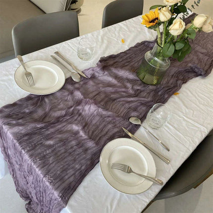 Charming Rustic Cotton Cheesecloth Table Runner Collection - Set of 10..