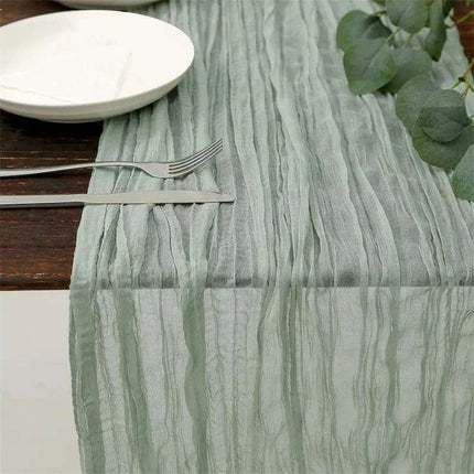 Charming Rustic Cotton Cheesecloth Table Runner Collection - Set of 10 - Très Elite