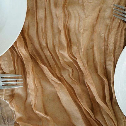 Charming Rustic Cotton Cheesecloth Table Runner Collection - Set of 10..