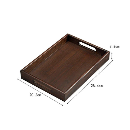 Charming Rustic Wood Serving Tray with Comfortable Handles - Ideal Multi-Purpose Centerpiece for Every Gathering - Très Elite