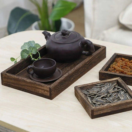 Charming Rustic Wood Serving Tray with Comfortable Handles - Ideal Multi-Purpose Centerpiece for Every Gathering - Très Elite