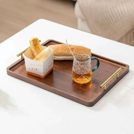 Charming Rustic Wood Tray with Easy-Grip Handles - Perfect for Stylish Home Organization and Entertaining - Très Elite
