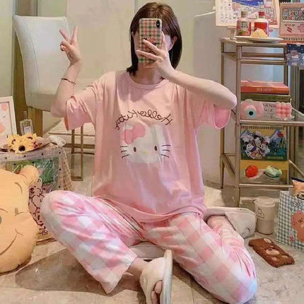 Charming Sanrio Hello Kitty Cosplay Pajama Set for Cozy Nights - Très Elite