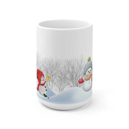 Charming Snowman Holiday Mug: Delightful Ceramic Cup for Winter Warmth