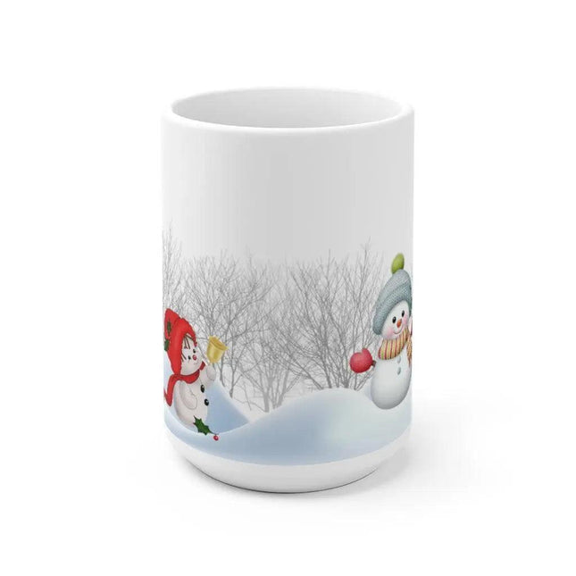 Charming Snowman Holiday Mug: Delightful Ceramic Cup for Winter Warmth