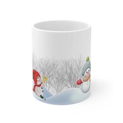 Charming Snowman Holiday Mug: Delightful Ceramic Cup for Winter Warmth