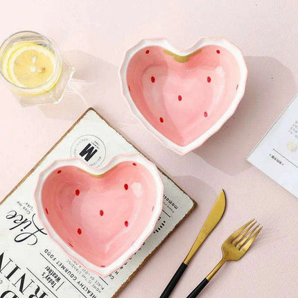 Charming Strawberry Bliss Ceramic Noodle Bowl Collection - Très Elite