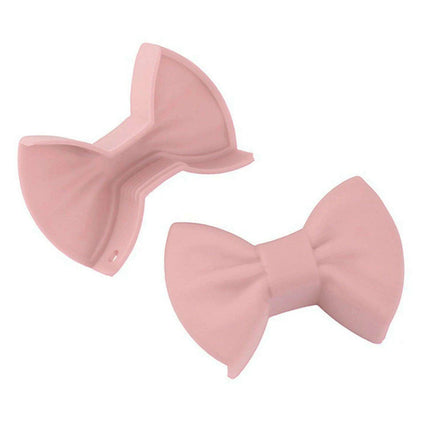 Charming Tiny Bow-Designed Heat-Resistant Silicone Oven Mitts - Set of 2 Mini Pot Holders for Safe Cooking - Très Elite
