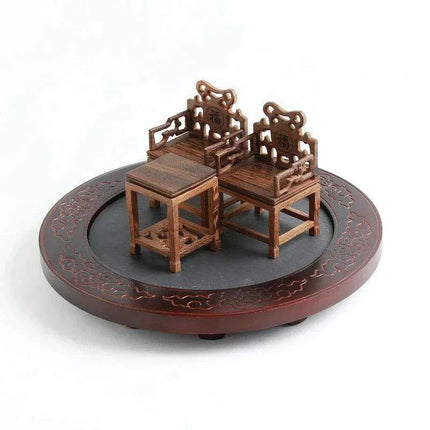 Charming Vintage Sushi Presentation Set with Miniature Table and Chair - Très Elite