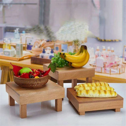 Charming Vintage Wooden Multi-Tier Treat and Snack Display Rack for Events and Celebrations - Très Elite