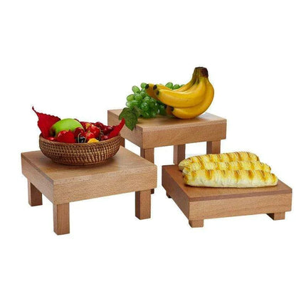 Charming Vintage Wooden Multi-Tier Treat and Snack Display Rack for Events and Celebrations - Très Elite