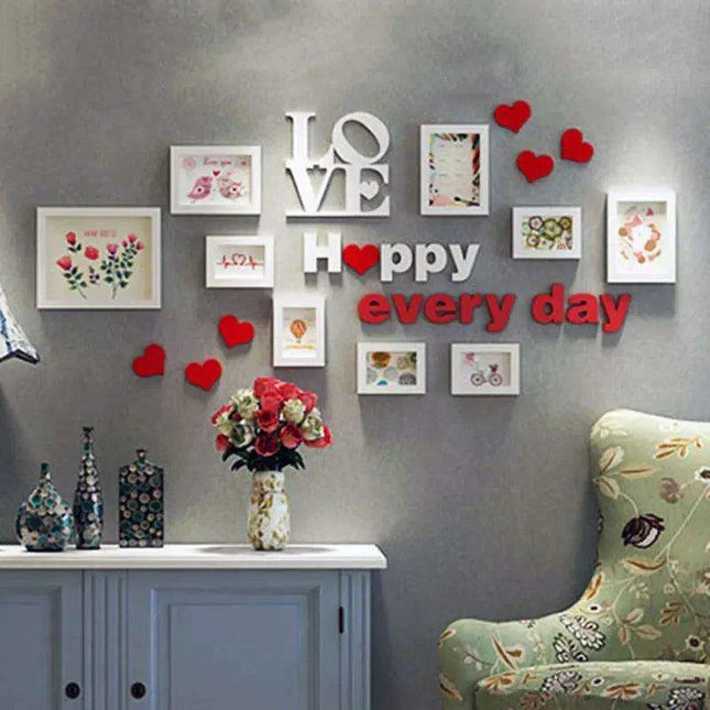 Charming Wedding Memory DIY Photo Frame Collection – Set of 12