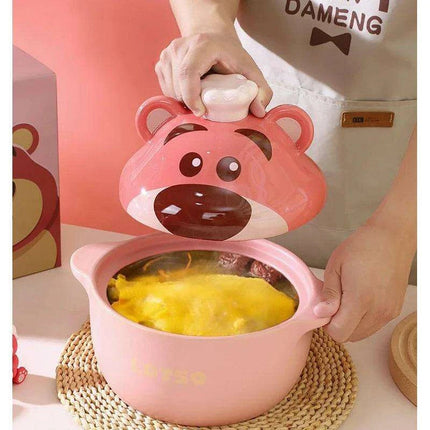Charming Winnie the Pooh Ceramic Casserole for Gas Stove Cooking - Très Elite
