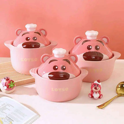 Charming Winnie the Pooh Ceramic Casserole for Gas Stove Cooking - Très Elite