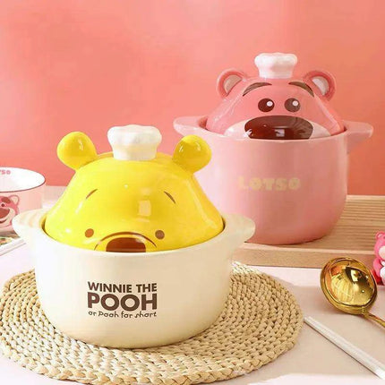Charming Winnie the Pooh Ceramic Casserole for Gas Stove Cooking - Très Elite