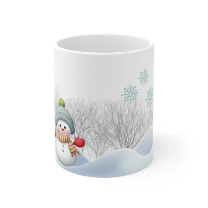 Charming Winter Snowman Ceramic Mug - Delight in Festive Sips