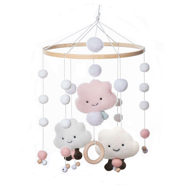 Charming Wooden Bear Mobile Stand with Soothing Lullabies for a Peaceful Nursery
