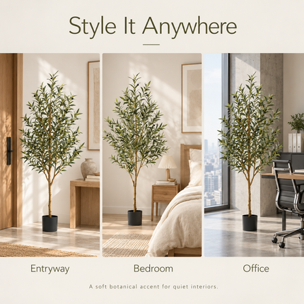 Artificial Olive Tree with Adjustable Branches — 5, 6 or 7 ft
