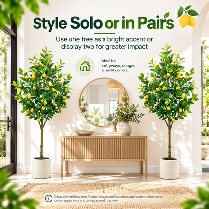 Artificial Lemon Tree in Pot – 150 cm or 180 cm Artificial Trees 150cm-180cm-fake-plant-artificial-lemon-tree-realistic-lemon-and-leaves-faux-potted-greenery-plants-for-home-office-decoration Home & Kitchen > Home Décor Products > Artificial Plants & Flowers > Artificial Trees