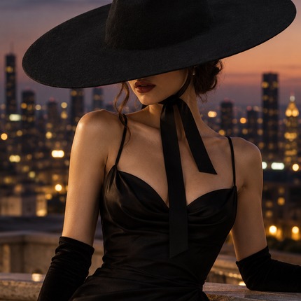 Wide Brim Wool Felt Statement Fedora Hat