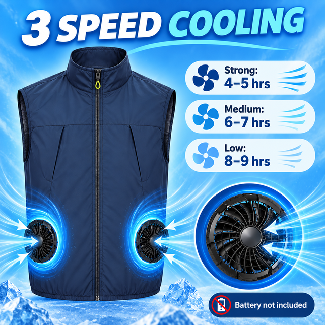 Shop1105581259 Men's Multi-Pocket Air Cooling Vest with Dual Fans