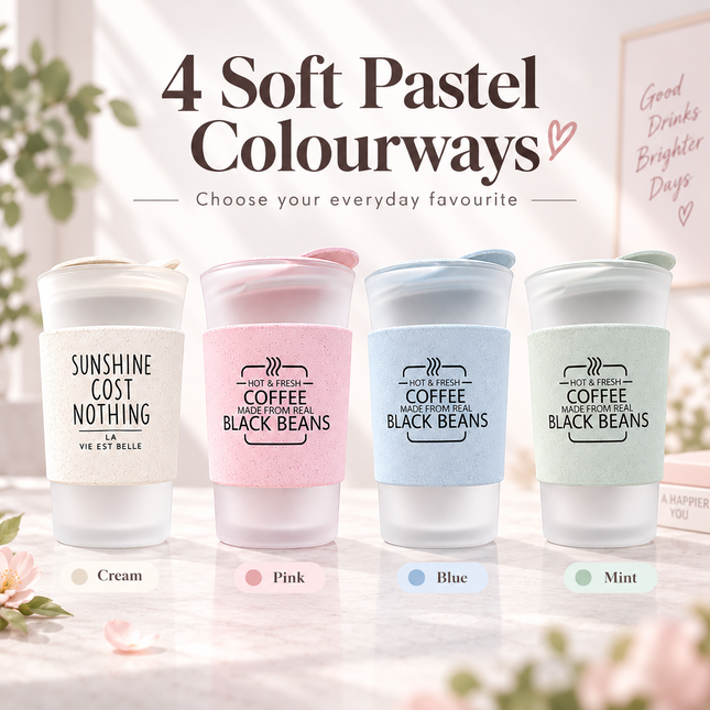 Korean-Inspired 400 ml Glass Water Bottle