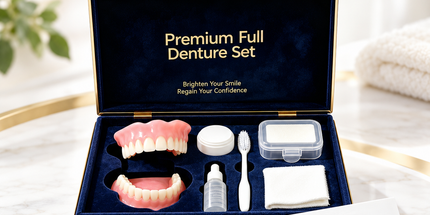 Shop1102854268 Comfort Fit Silicone Denture Kit - Realistic Smile, Dai Dentures comfort-fit-silicone-denture-kit-full-set-upper-lower-teeth-realistic-smile-veneers-daily-wear-2 Health & Beauty > Oral Care > Dentures & Dental Appliances