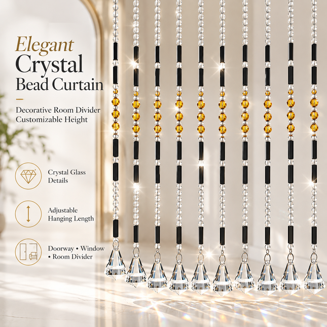 Luxurious Crystal Bead Room Divider for Stylish Home Interiors