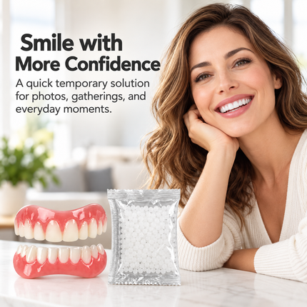 Denture Silicone Liner Kit — Soft Cushion Liners for Upper & Lower Dentures Denture Cleaners denture-silicone-kit-silicone-liners-soft-kit-soft-denture-kit-teeth-upper-and-lower-set-easy-use-dental-care Health & Beauty > Oral Care > Dentures & Dental Appliances > Denture Adhesives & Accessories