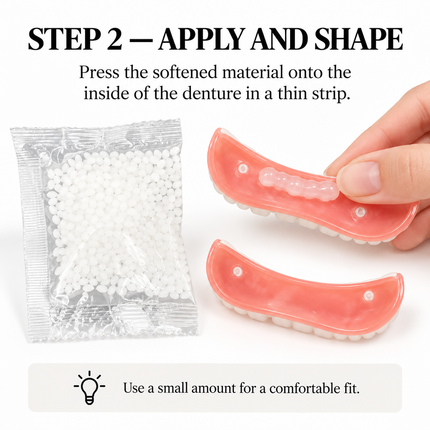 Denture Silicone Liner Kit — Soft Cushion Liners for Upper & Lower Dentures Denture Repair Kits denture-silicone-kit-silicone-liners-soft-kit-soft-denture-kit-teeth-upper-and-lower-set-easy-use-dental-care Health & Beauty > Oral Care > Dentures & Dental Appliances > Denture Adhesives & Accessories