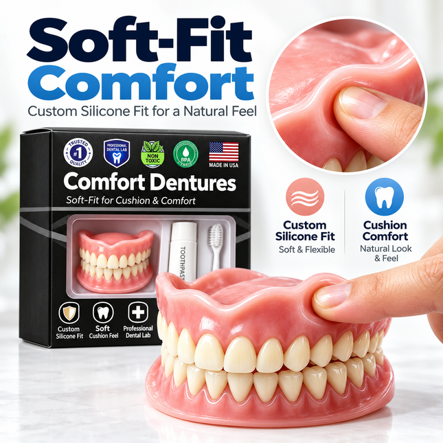 Instant Smile Moldable Silicone Denture Kit — Natural Ivory, Upper & Lower