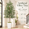 8 ft Artificial Olive Tree with White Pot and Faux Moss Artificial Trees 8ft-artificial-olive-tree-w-pot-moss-home-office-decor Home & Kitchen > Home Décor Products > Artificial Plants & Flowers > Artificial Trees
