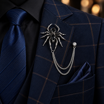 Spider Brooch for Men, Statement Lapel Pin with Secure Clasp Brooches new-mens-personalized-suit-accessories-brooch-european-and-american-fashion-versatile-animal-shaped-niche-spider Clothing, Shoes & Jewelry > Men > Jewelry > Brooches & Lapel Pins