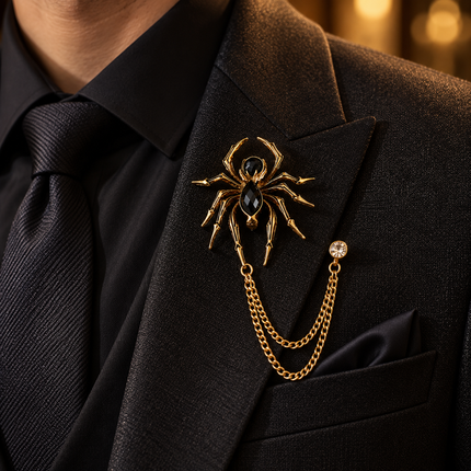 Spider Brooch for Men, Statement Lapel Pin with Secure Clasp Brooches new-mens-personalized-suit-accessories-brooch-european-and-american-fashion-versatile-animal-shaped-niche-spider Clothing, Shoes & Jewelry > Men > Jewelry > Brooches & Lapel Pins