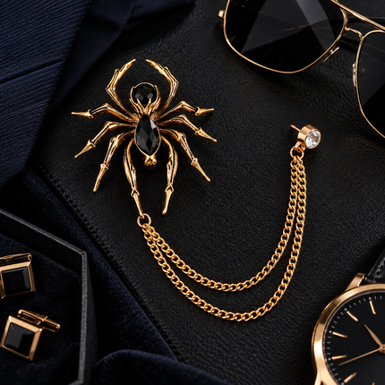 Spider Brooch for Men, Statement Lapel Pin with Secure Clasp Brooches new-mens-personalized-suit-accessories-brooch-european-and-american-fashion-versatile-animal-shaped-niche-spider Clothing, Shoes & Jewelry > Men > Jewelry > Brooches & Lapel Pins