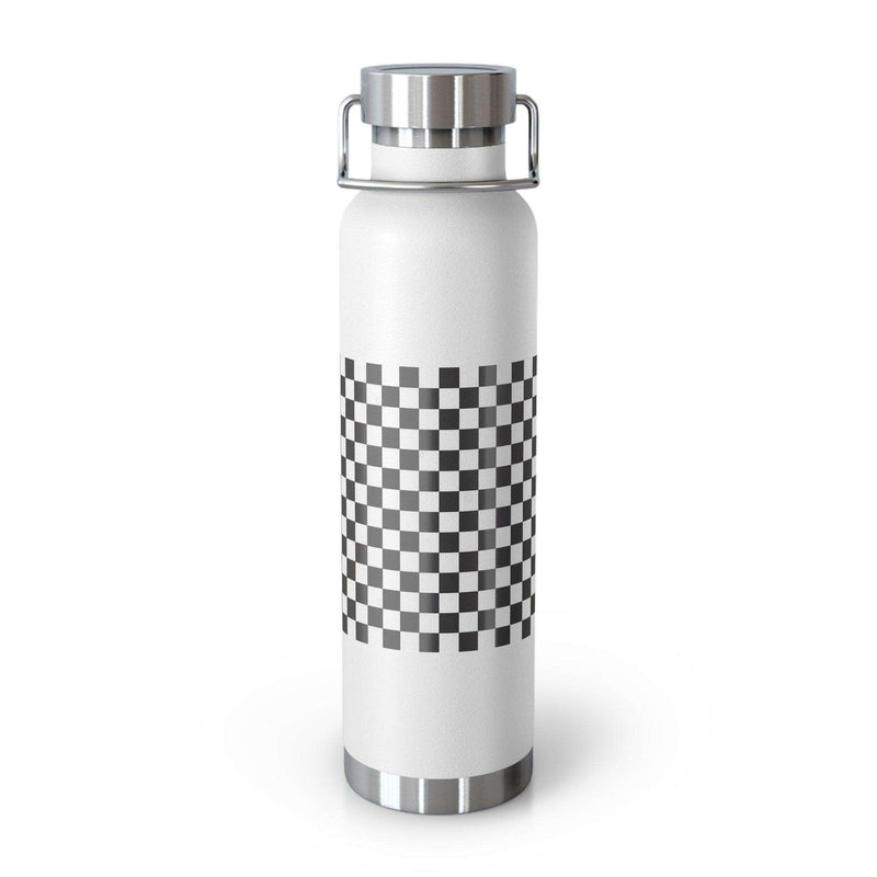Checked Design 22 oz Insulated Stainless Steel Water Bottle - Perfect Travel Hydration Solution - Très Elite
