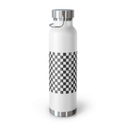 Checked Design 22 oz Insulated Stainless Steel Water Bottle - Perfect Travel Hydration Solution - Très Elite