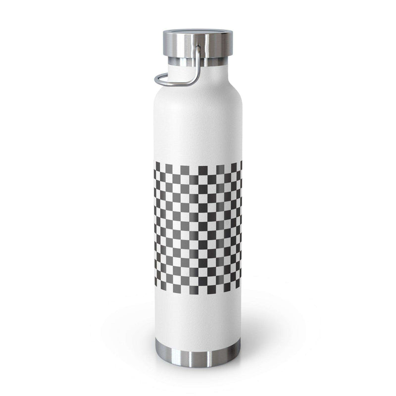 Checked Design 22 oz Insulated Stainless Steel Water Bottle - Perfect Travel Hydration Solution - Très Elite
