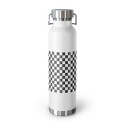 Checked Design 22 oz Insulated Stainless Steel Water Bottle - Perfect Travel Hydration Solution - Très Elite