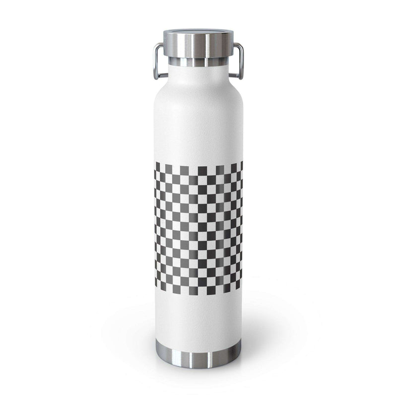 Checked Design 22 oz Insulated Stainless Steel Water Bottle - Perfect Travel Hydration Solution - Très Elite