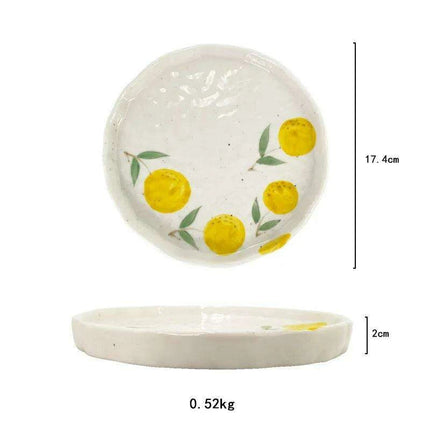 Cheerful Fruit-Themed 300ml Ceramic Mug & Plate Set – Ideal Gift for Children and Breakfast Enthusiasts - Très Elite