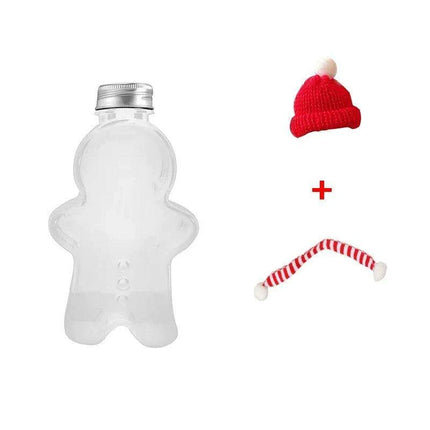 Cheerful Gingerbread Man Holiday Water Bottle for Kids - Ideal Christmas Gift with Multi-Functional Design